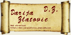 Darija Zlatović vizit kartica